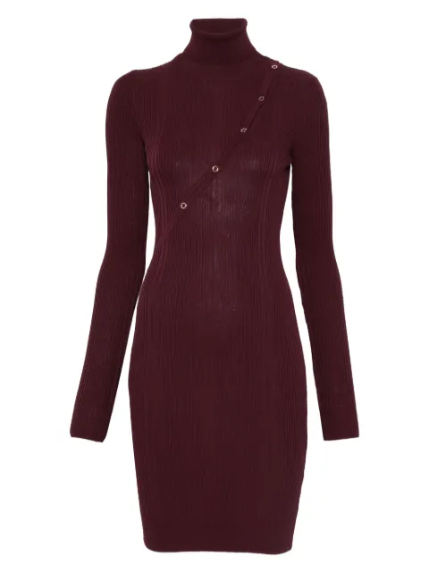 Patrizia Pepe ribbed turtleneck mini dress