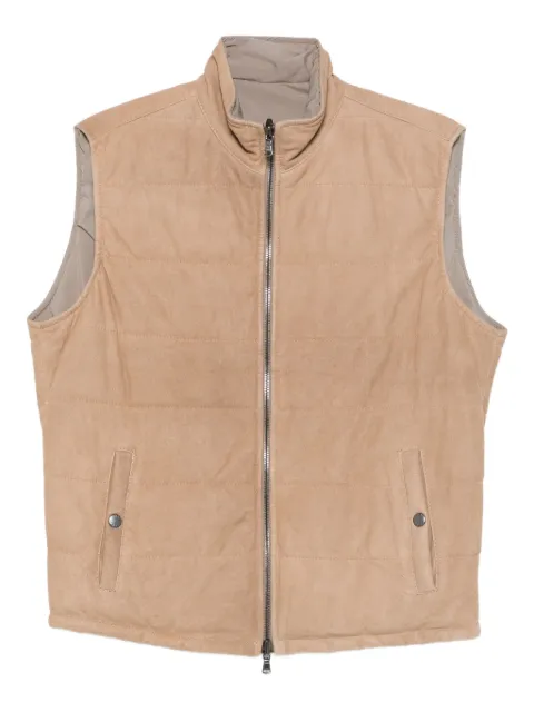 Barba quilted suede gilet