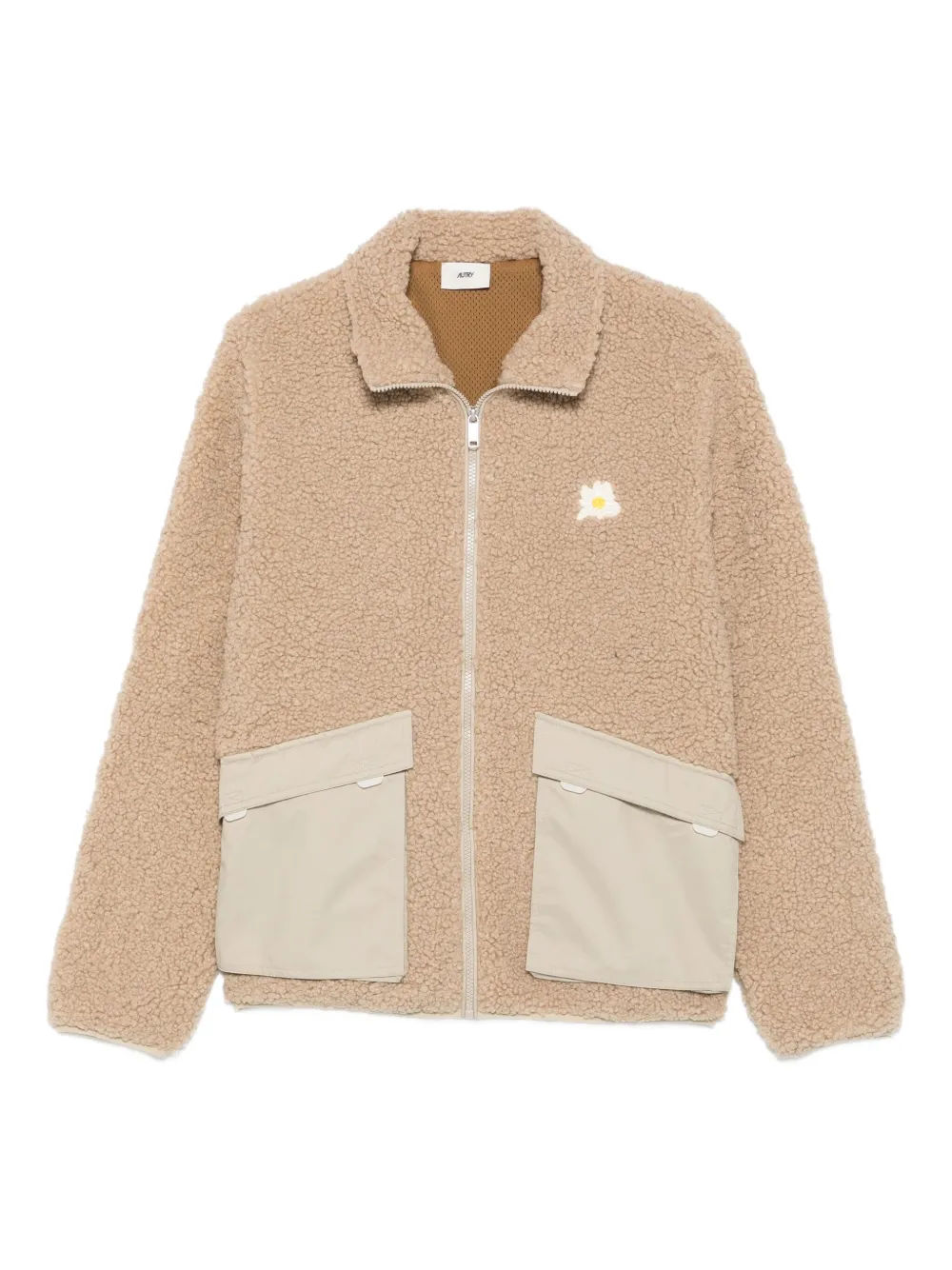 Autry daisy-embroidered fleece jacket | Neutrals | Image 1