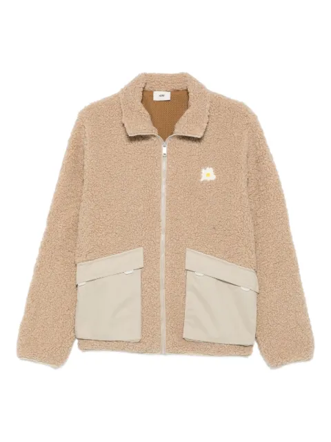 Autry daisy-embroidered fleece jacket