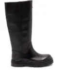 Patrizia Pepe 50mm zip-detail knee-high boots - Black