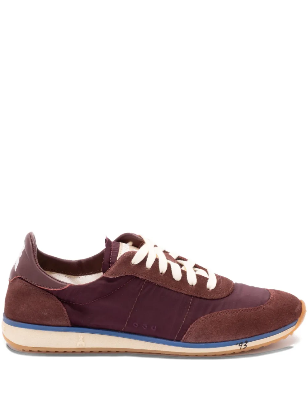 Patrizia Pepe suede-panels low-top sneakers Brown