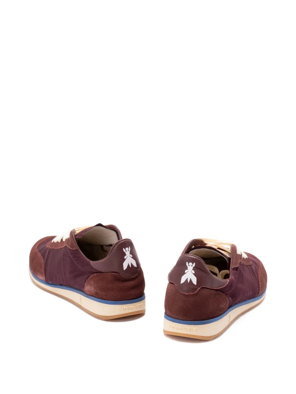 Patrizia Pepe suede-panels low-top sneakers Brown