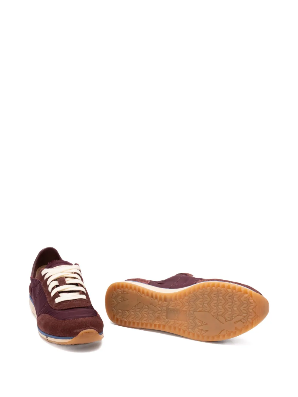 Patrizia Pepe suede-panels low-top sneakers Brown