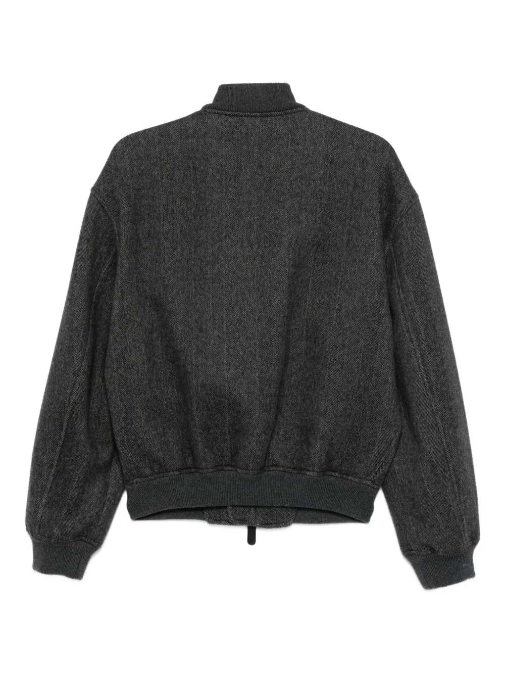 Giorgio Armani herringbone zip-front bomber jacket | Bomber Jackets | Image 2