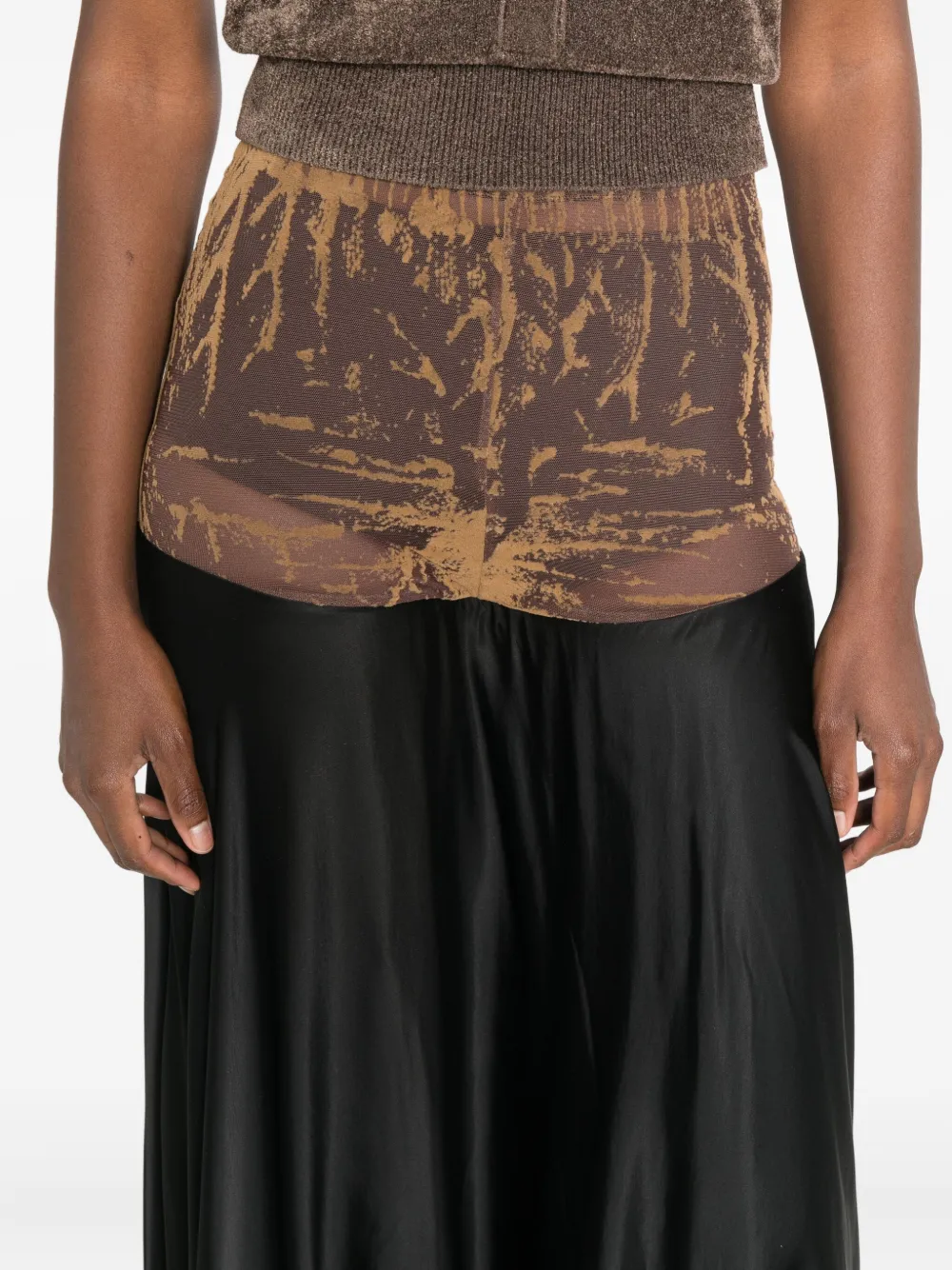 Diesel O-Garcia flared maxi-rok Zwart