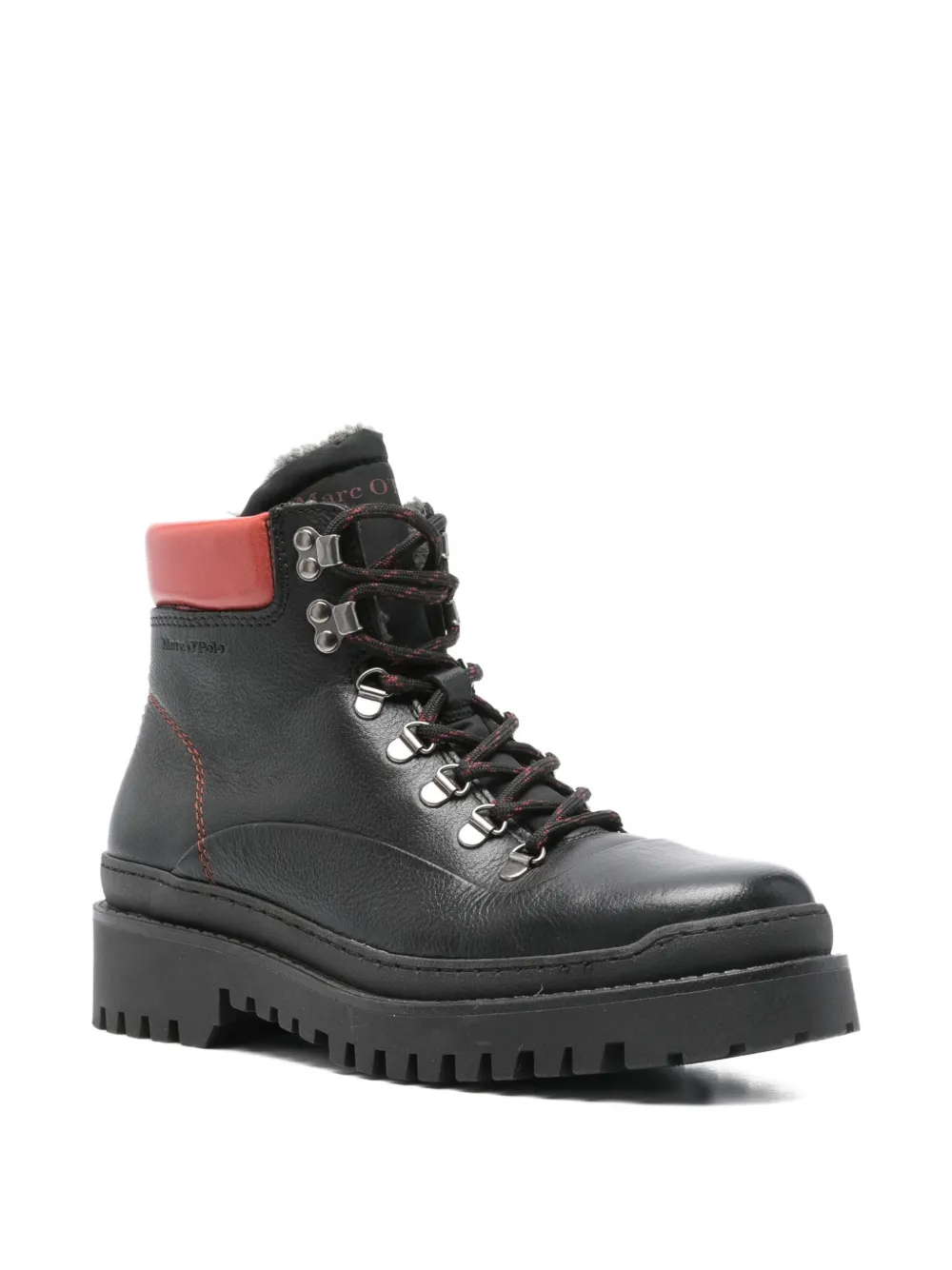 Marc O'Polo lace-up leather boots Black