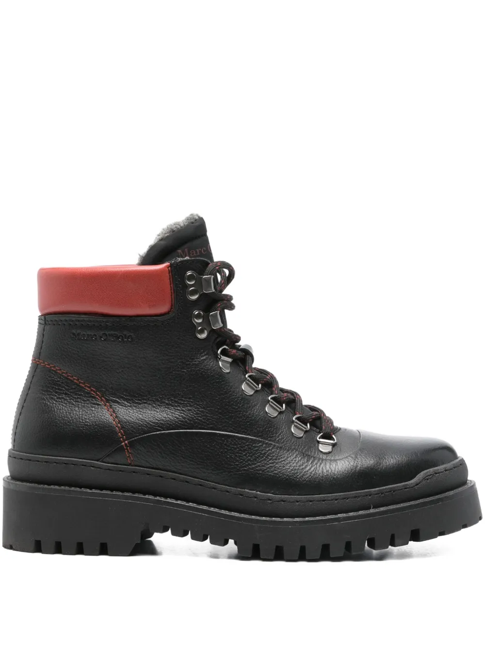 Marc O'Polo lace-up leather boots Black