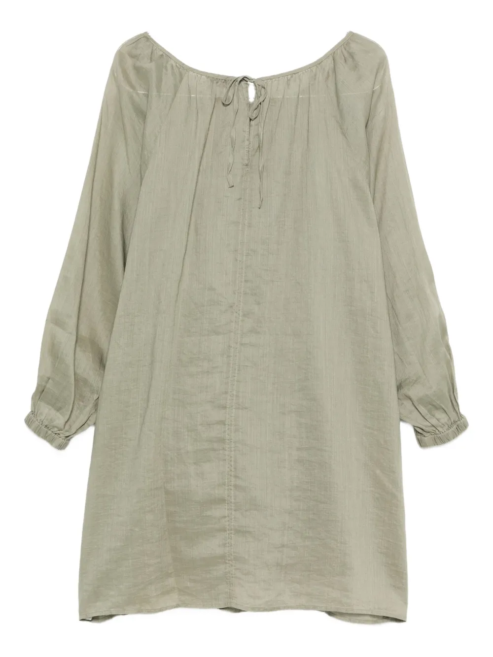 Marc O'Polo gathered long-sleeve dress - Groen