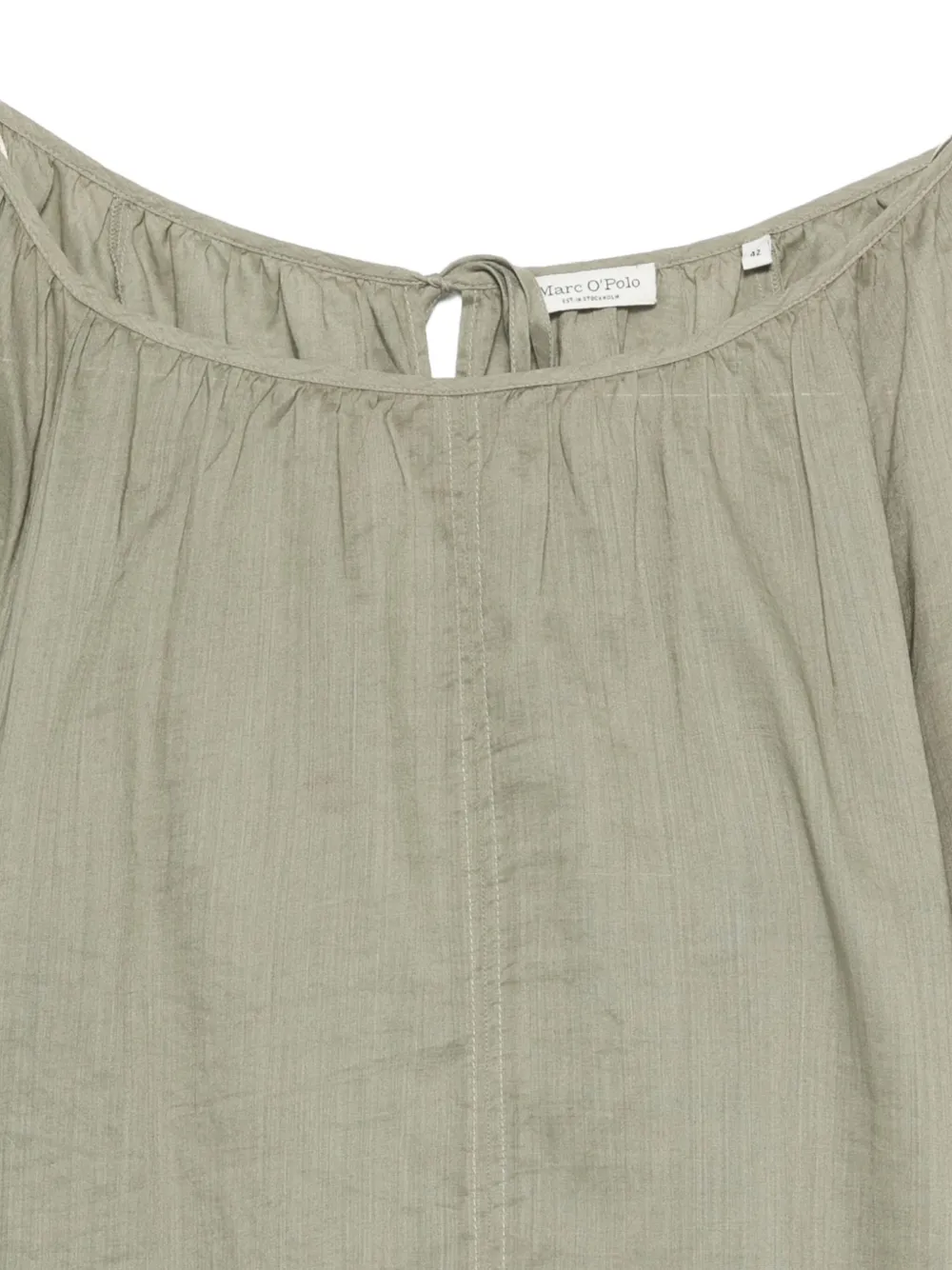 Marc O'Polo Gesmockte jurk met lange mouwen Groen