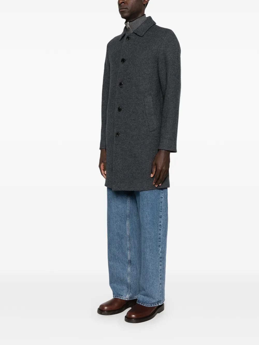  Marc O'polo Button Pocket Coat - Grey 