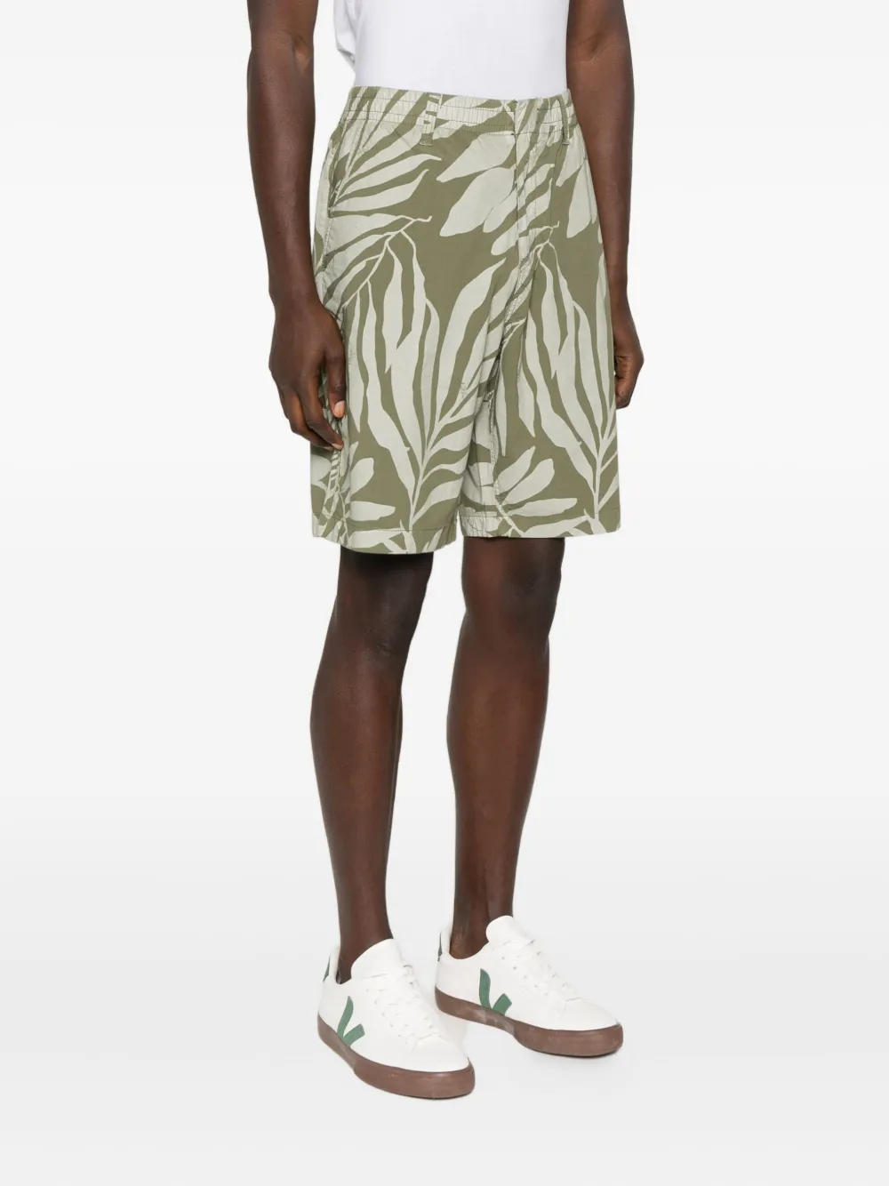 Marc O'polo Leaf-print Shorts In Green