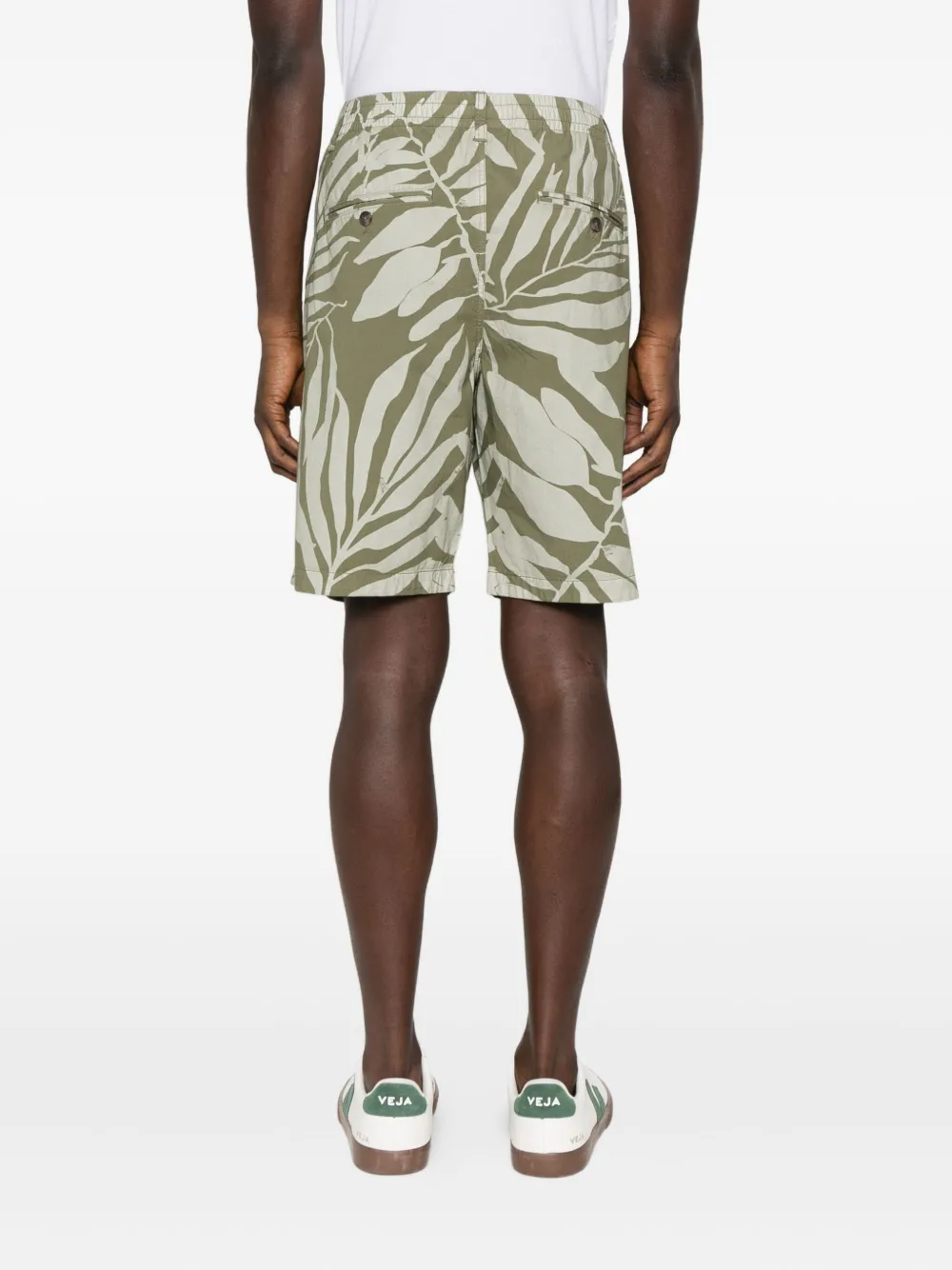 Marc O'polo Leaf-print Shorts In Green