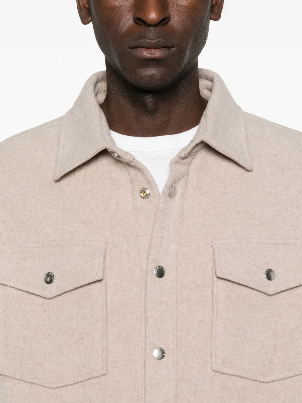 Marc O'Polo Jack met zak en knoop Beige