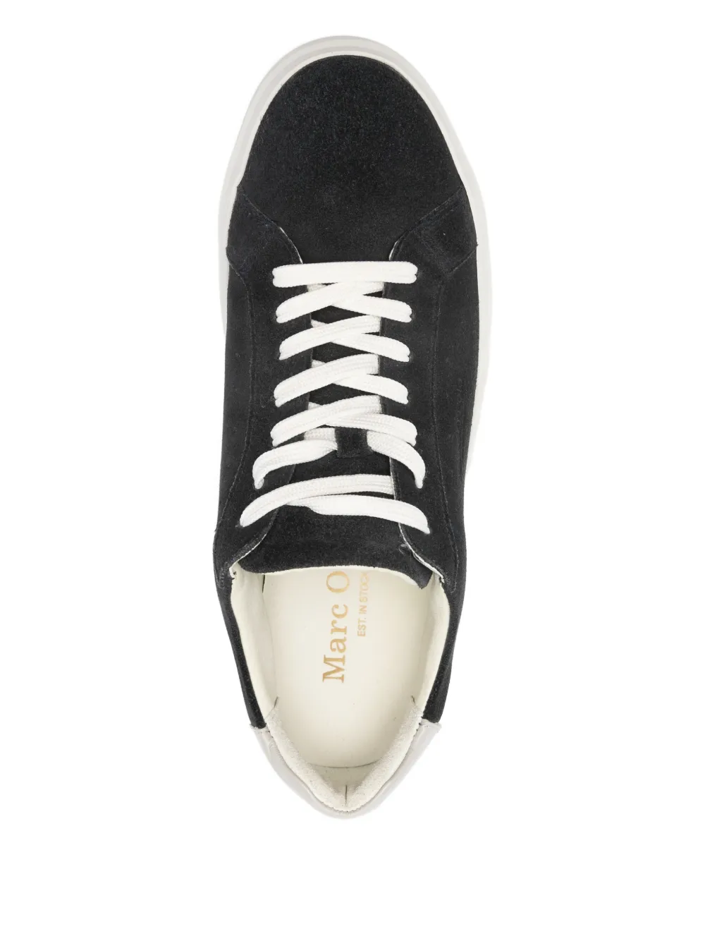 Marc O'Polo lace-up panelled sneakers Zwart