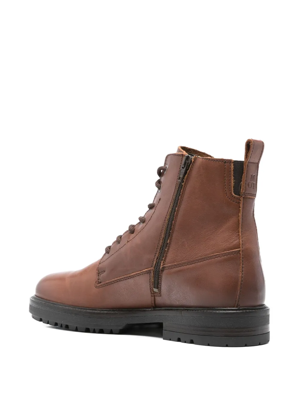 Marc O'Polo lace-up zip boots Brown