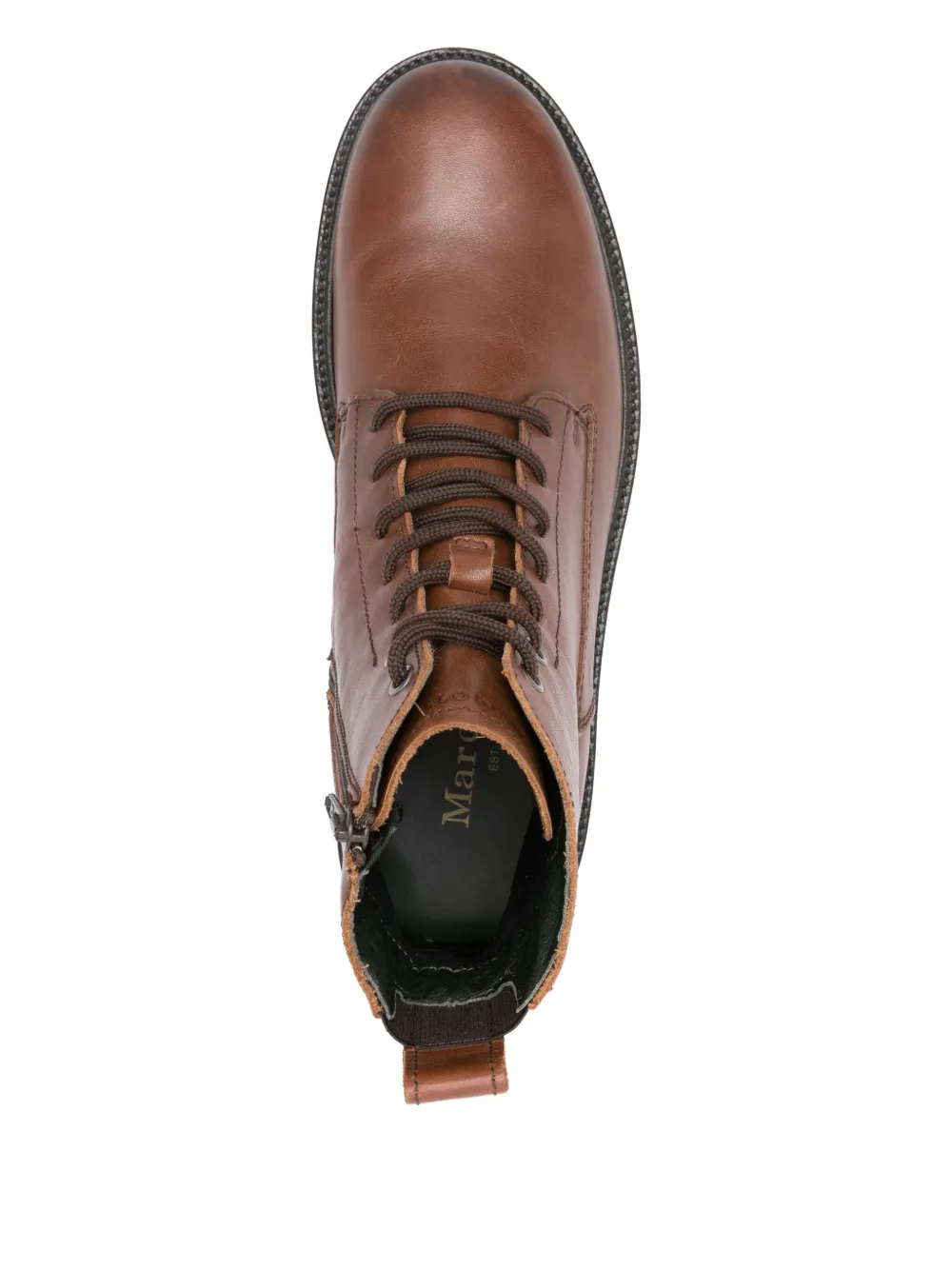 Marc O'Polo lace-up zip boots Brown