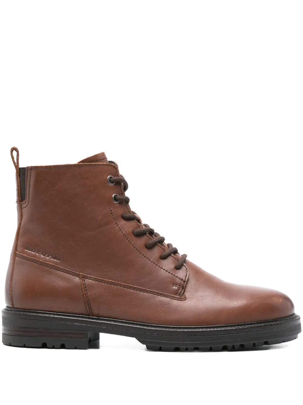 Marc O'Polo lace-up zip boots Brown