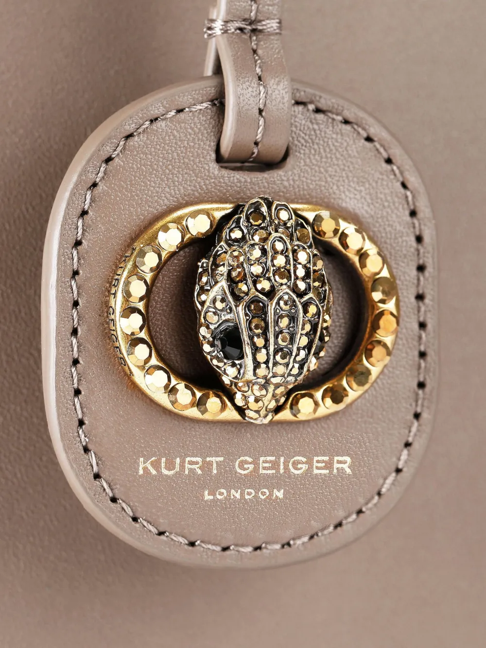 Kurt Geiger Chelsea Leather Tote Bag In Neutral