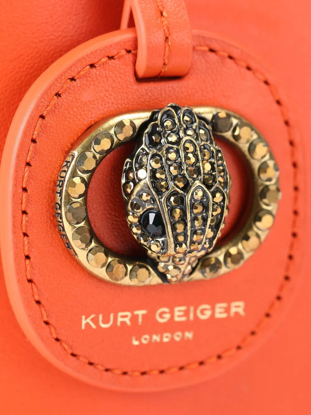 Kurt Geiger Eagle-embellished Mini Bag In Orange