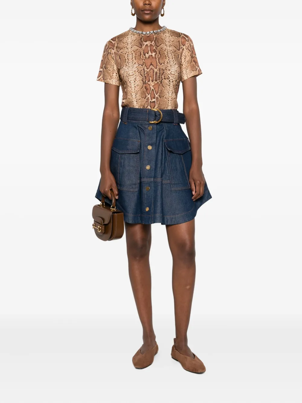 ZIMMERMANN embellished snake-print T-shirt | T-Shirts & Jersey Shirts | Image 2