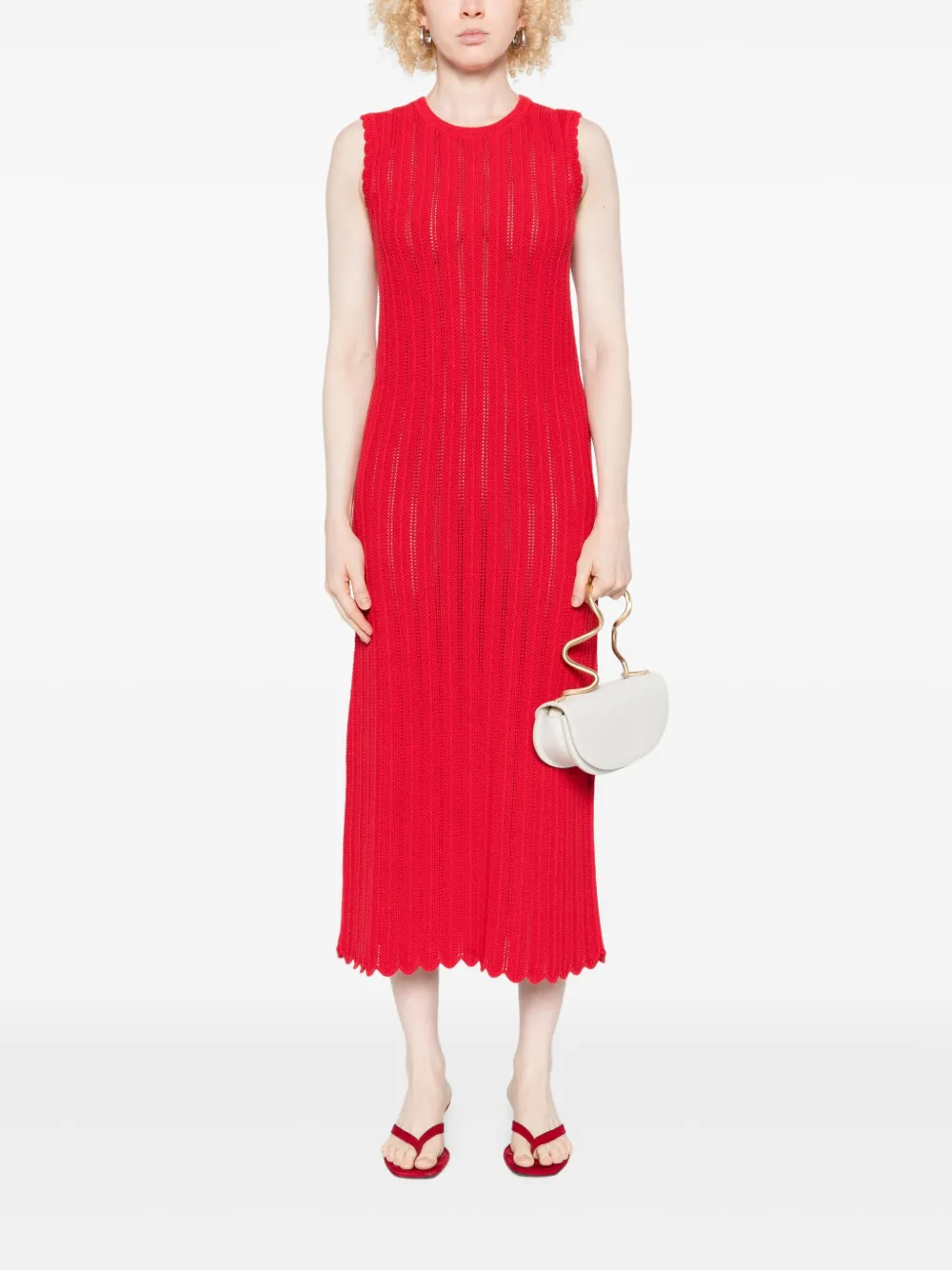Altuzarra Jurk met gewelfde afwerking - Rood