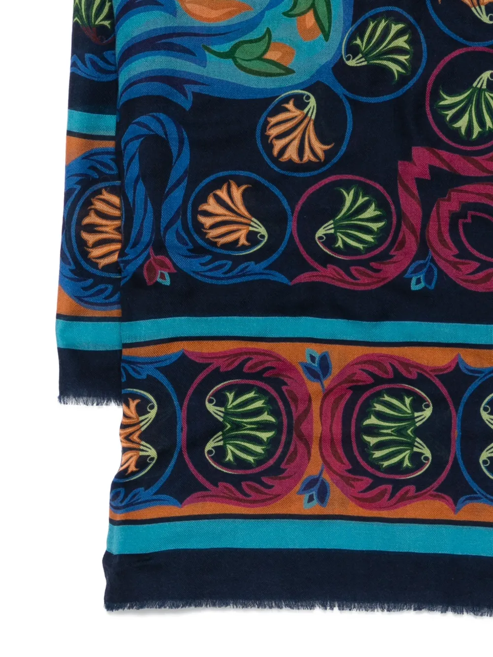 ETRO Sjaal met paisley-patroon Blauw