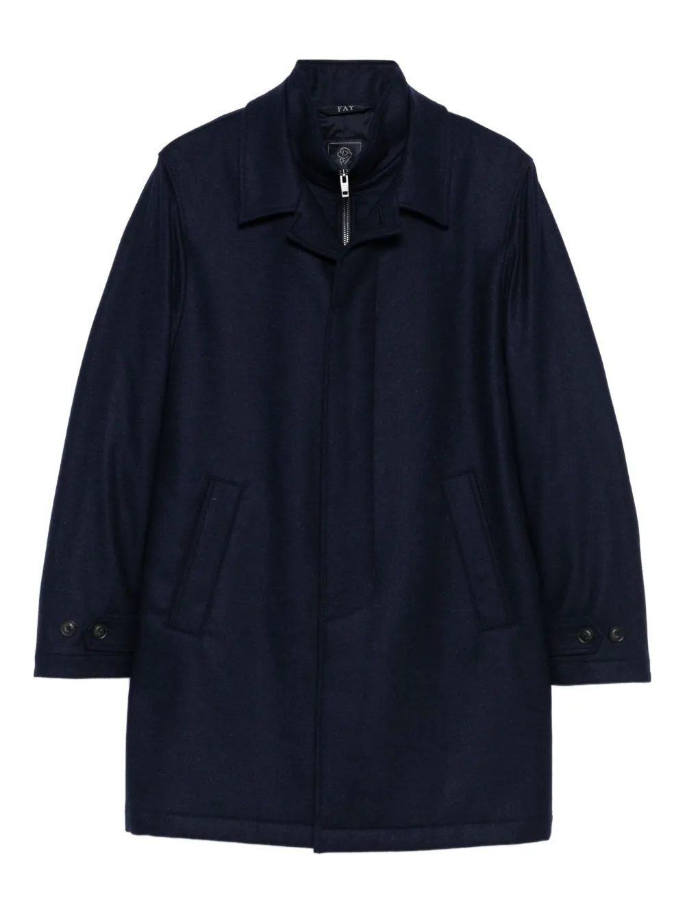Fay zip wool coat | Blue | Image 1