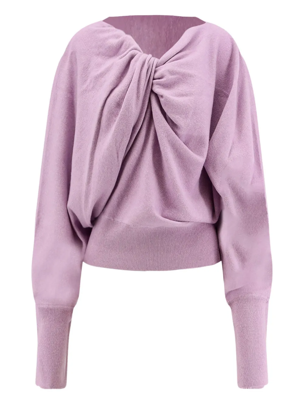 Alberta Ferretti Trui met gedraaide hals Roze