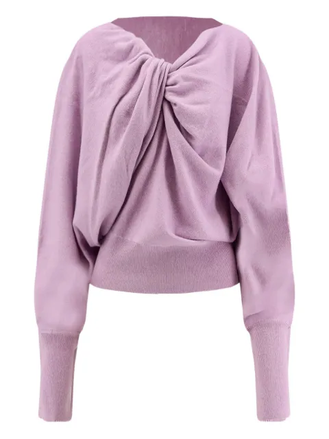 Alberta Ferretti twist-neck sweater