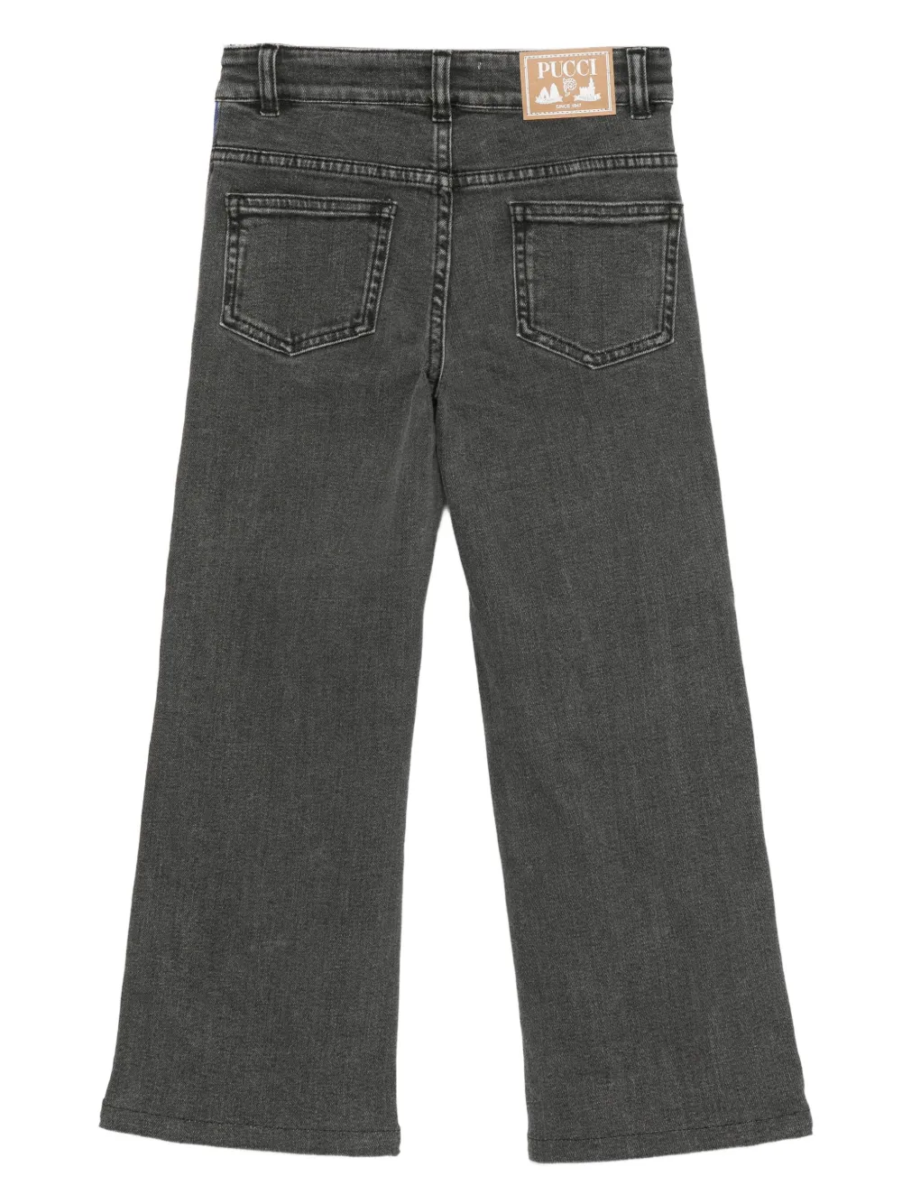 PUCCI Junior side-panel jeans Grijs