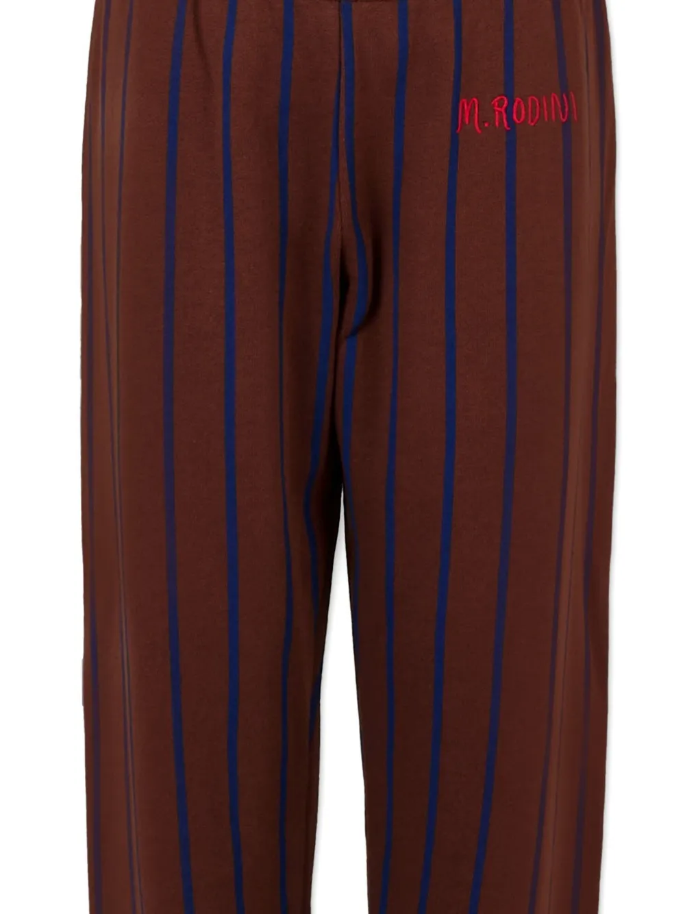 Mini Rodini Gestreepte katoenen broek Bruin