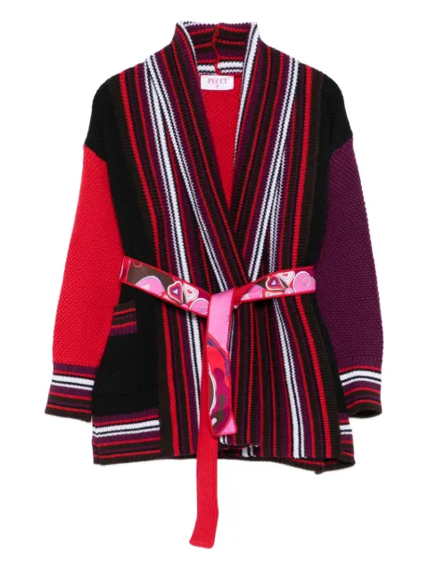 PUCCI Junior striped panelled cardigan