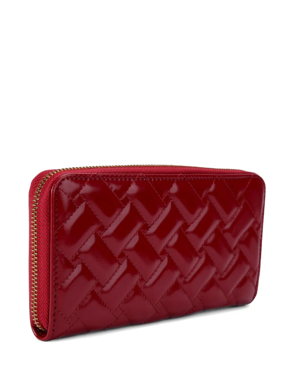 Kurt Geiger London Kensington gewatteerde portemonnee met rits Rood