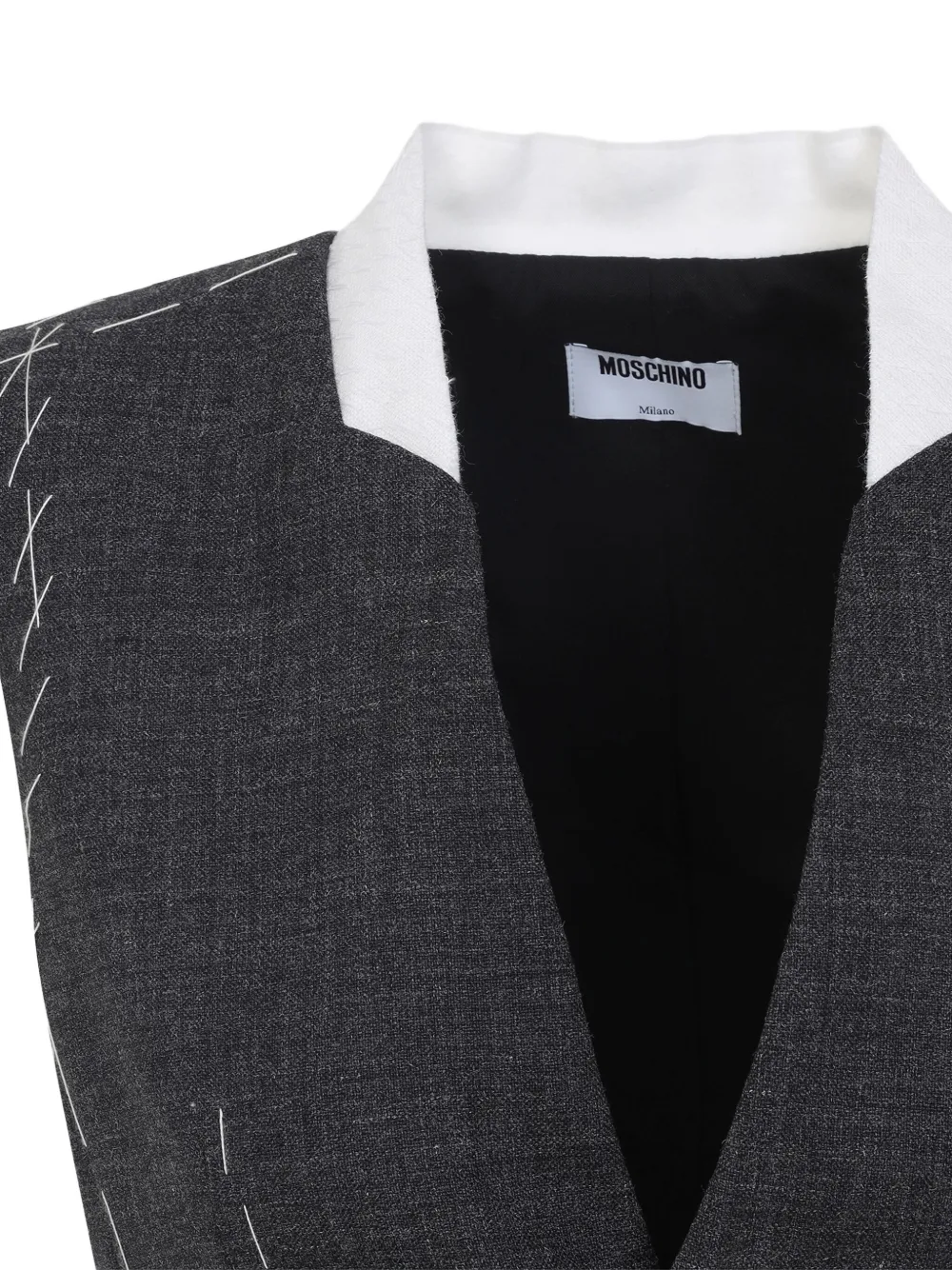Moschino tailored stitching-detail gilet Grijs