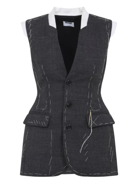 Moschino tailored stitching-detail gilet