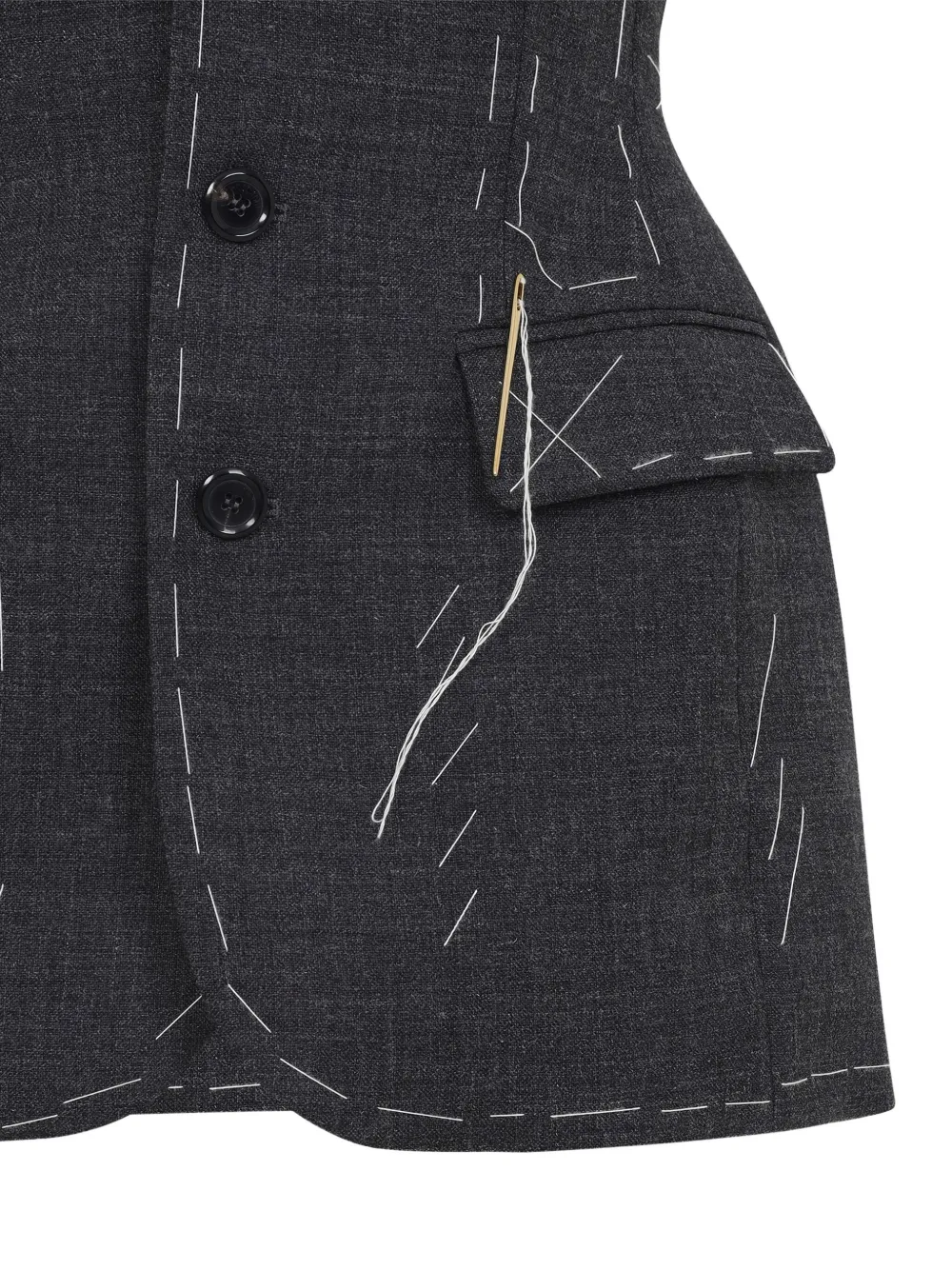 Moschino tailored stitching-detail gilet Grijs