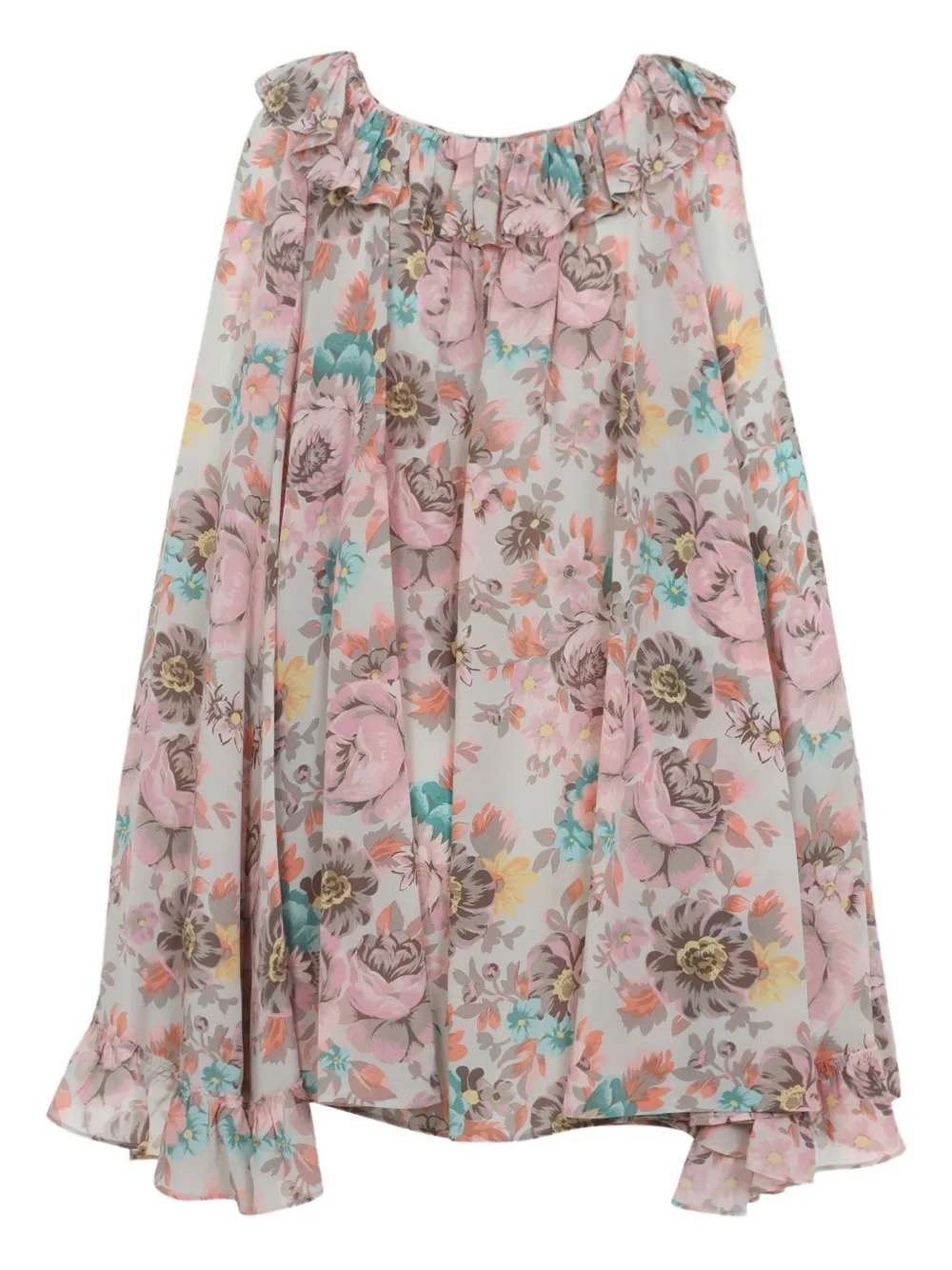 Chloé Mini-jurk met bloemenprint - Grijs