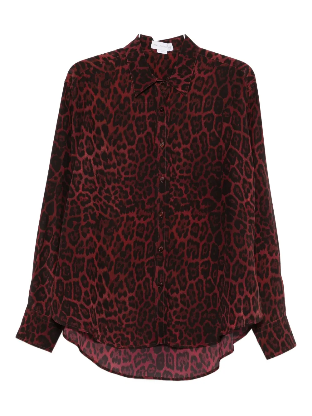 Stella McCartney leopard-print buttoned shirt Rood