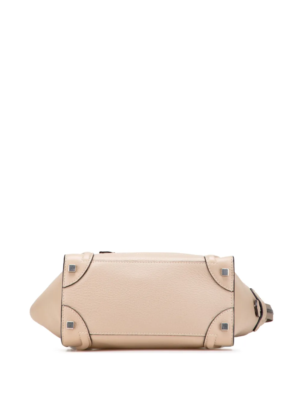 Pre-owned Celine 2013 Micro Leather Luggage Tote Bag In Brown