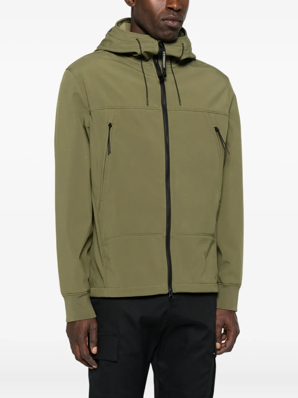 C.p. Company Zip-up Hooded Jacket In Green