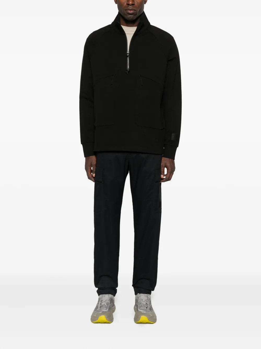 C.P. Company half-zip pocket sweatshirt - Zwart