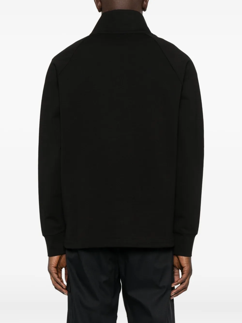 C.p. Company Cp Company Sweatshirts Polo Collar In Stretch Fleece In Black