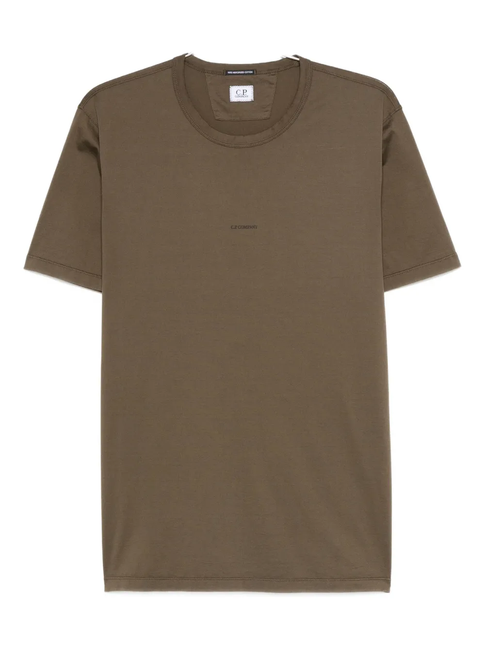 C.p. Company Logo-embroidered T-shirt In Brown