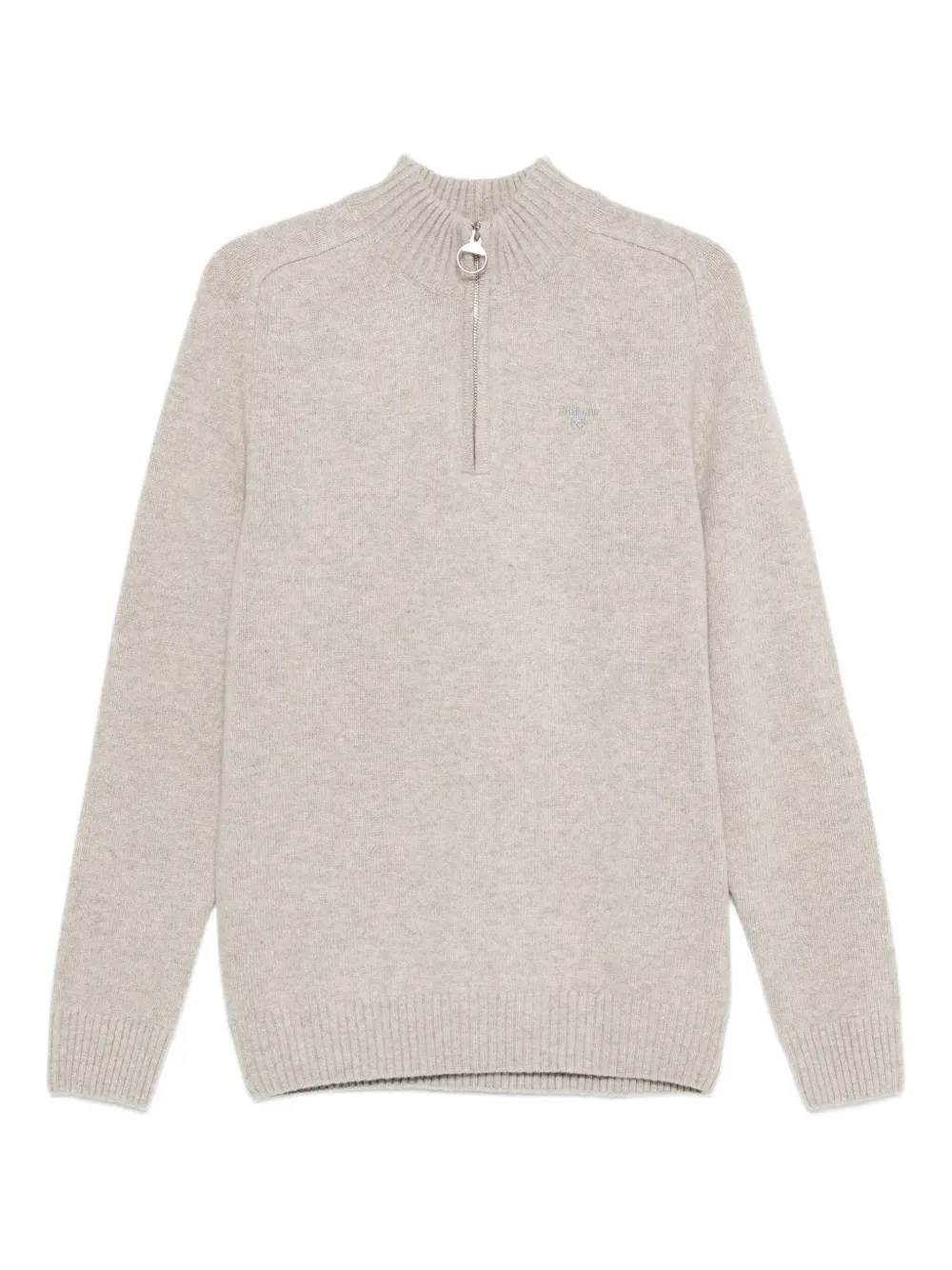 Barbour Grangetown Zip-up Sweater In Gray