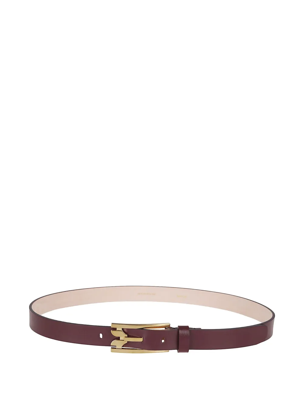 Victoria Beckham Leather Gold-tone Buckle Belt In Red