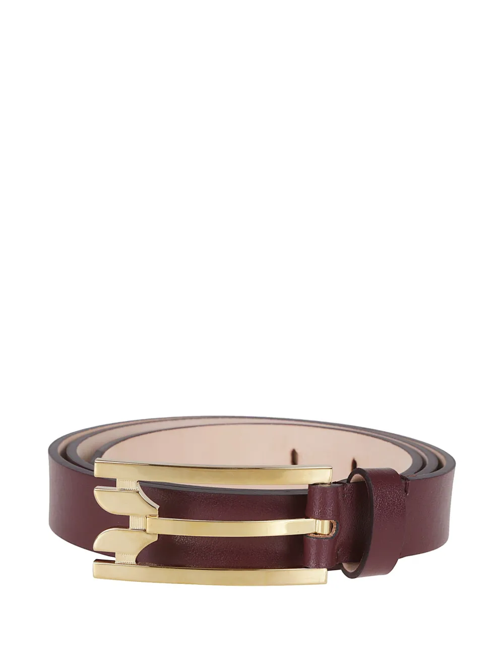 Victoria Beckham leather gold-tone buckle belt - Rood