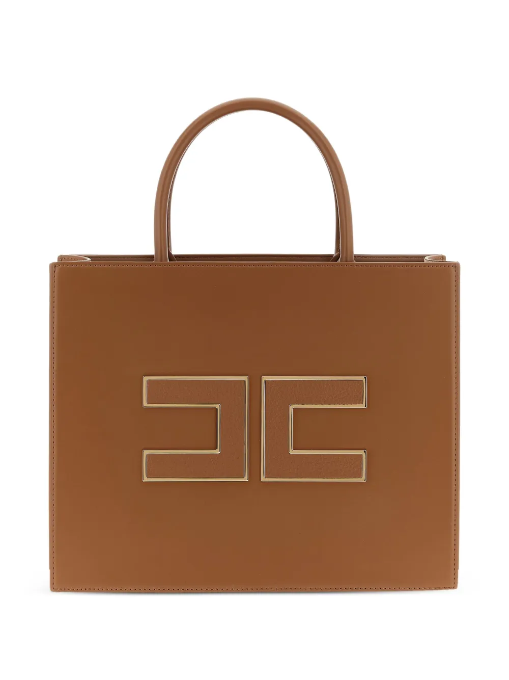 Elisabetta Franchi Heuptas met logoplakkaat Bruin