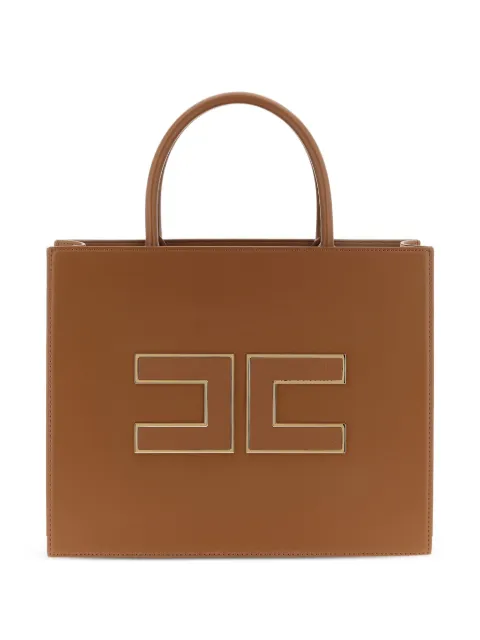 Elisabetta Franchi tote con placa del logo