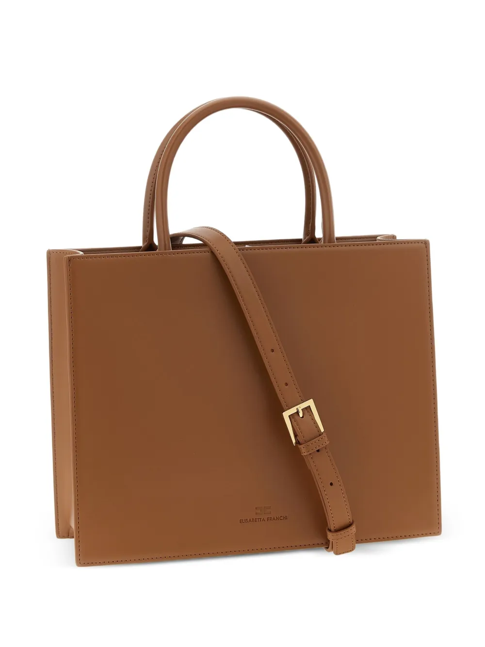 Elisabetta Franchi Heuptas met logoplakkaat - Bruin